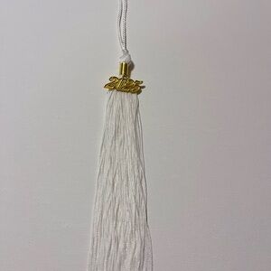 White Graduation Tassel with 2025 Charm